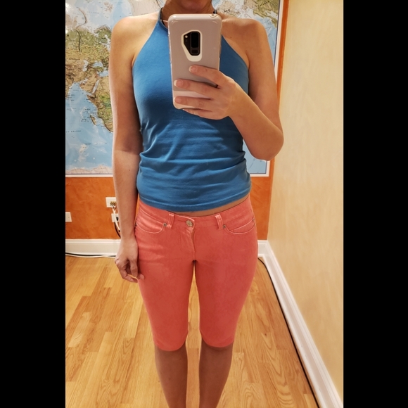 Liverpool Jeans Company Pink Short Capri Pants - Picture 2 of 11